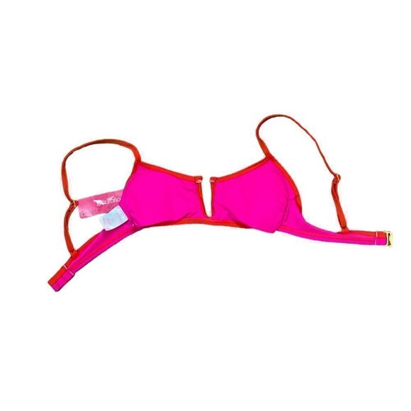 Xhilaration Red And Pink Colorblock Bikini Top, Juniors, Size XS, NWT - Picture 3 of 5